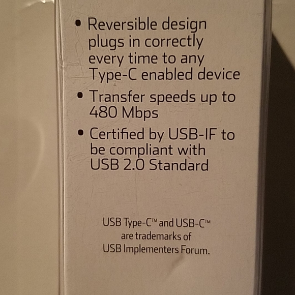 Onn 3 ft USB-C to USB A 2.0 Cable - Picture 11 of 11